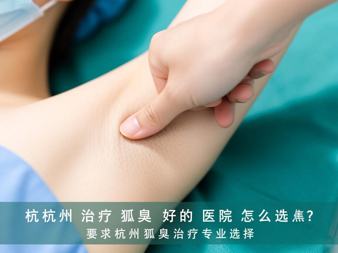 杭州治疗狐臭好的医院怎么选？聚焦杭州狐臭治疗专业选择