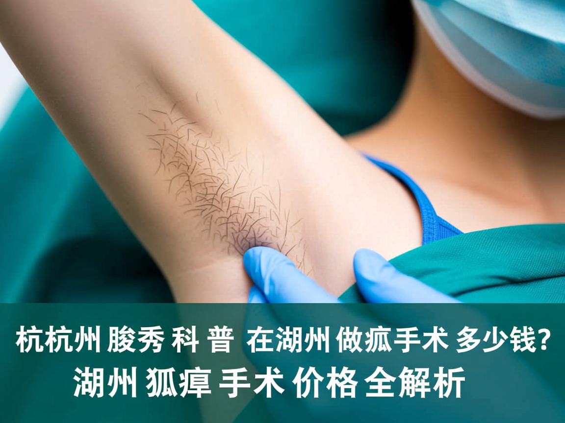 杭州腋秀科普，在湖州做狐臭手术多少钱？湖州狐臭手术价格全解析