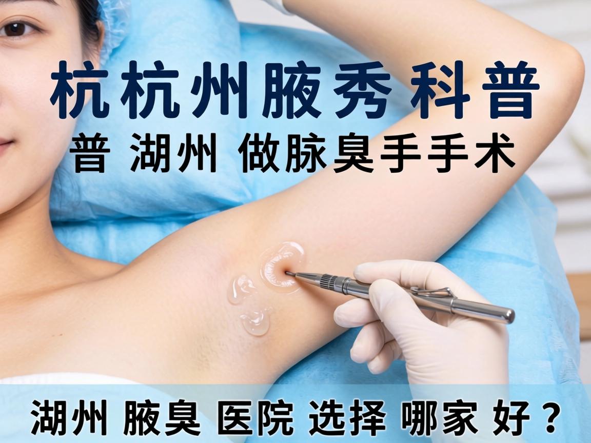 杭州腋秀科普，在湖州做腋臭手术，湖州腋臭医院选择哪家好？