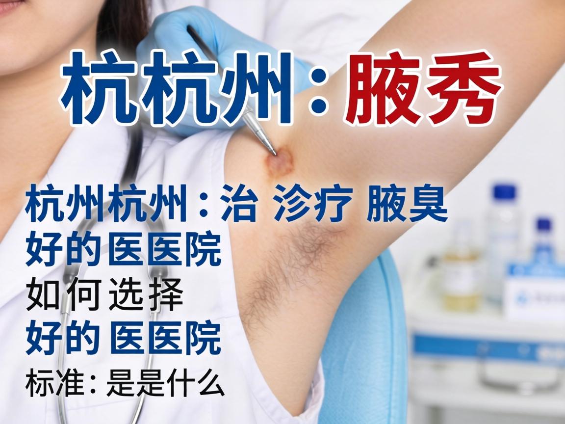 杭州腋秀解析，杭州治疗腋臭好的医院如何选择，好的医院标准是什么？