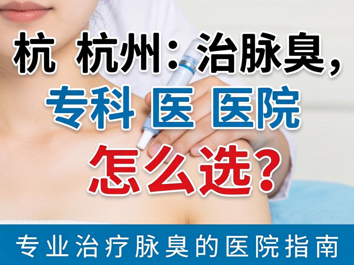 杭州腋臭专科医院怎么选？专业治疗腋臭的医院指南