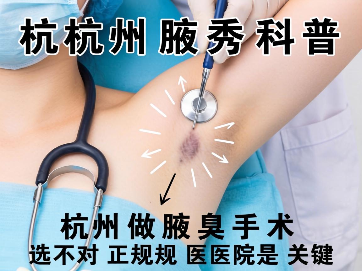 杭州腋秀科普，杭州做腋臭手术，选对正规医院是关键