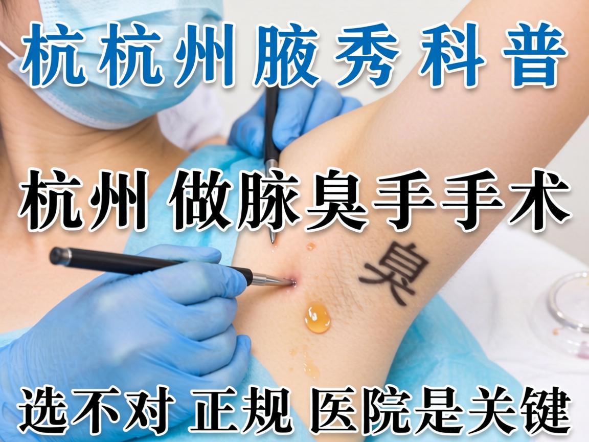 杭州腋秀科普，杭州做腋臭手术，选对正规医院是关键