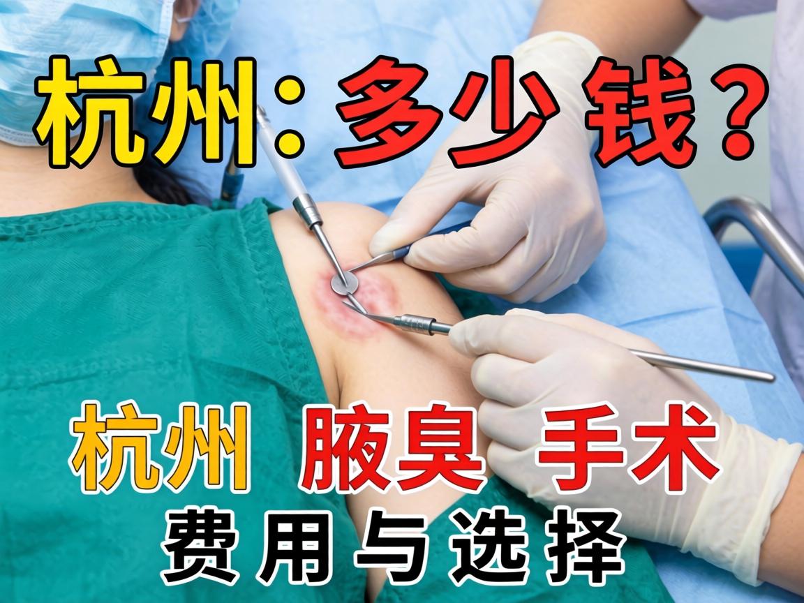 杭州腋臭手术多少钱？详解杭州腋臭手术费用与选择