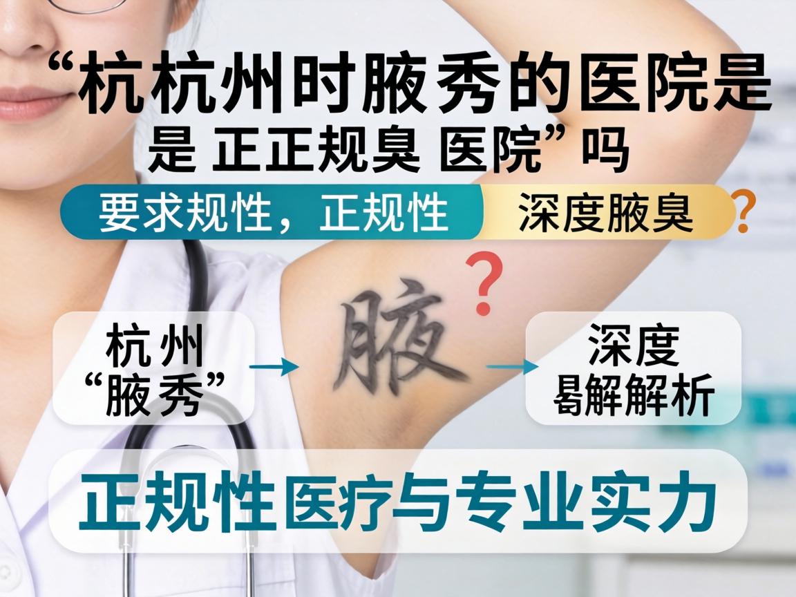 杭州腋秀医院是正规医院吗?深度解析杭州腋秀的正规性与专业实力 杭州腋秀医院是正规医院吗?深度解析杭州腋秀的正规性与专业实力