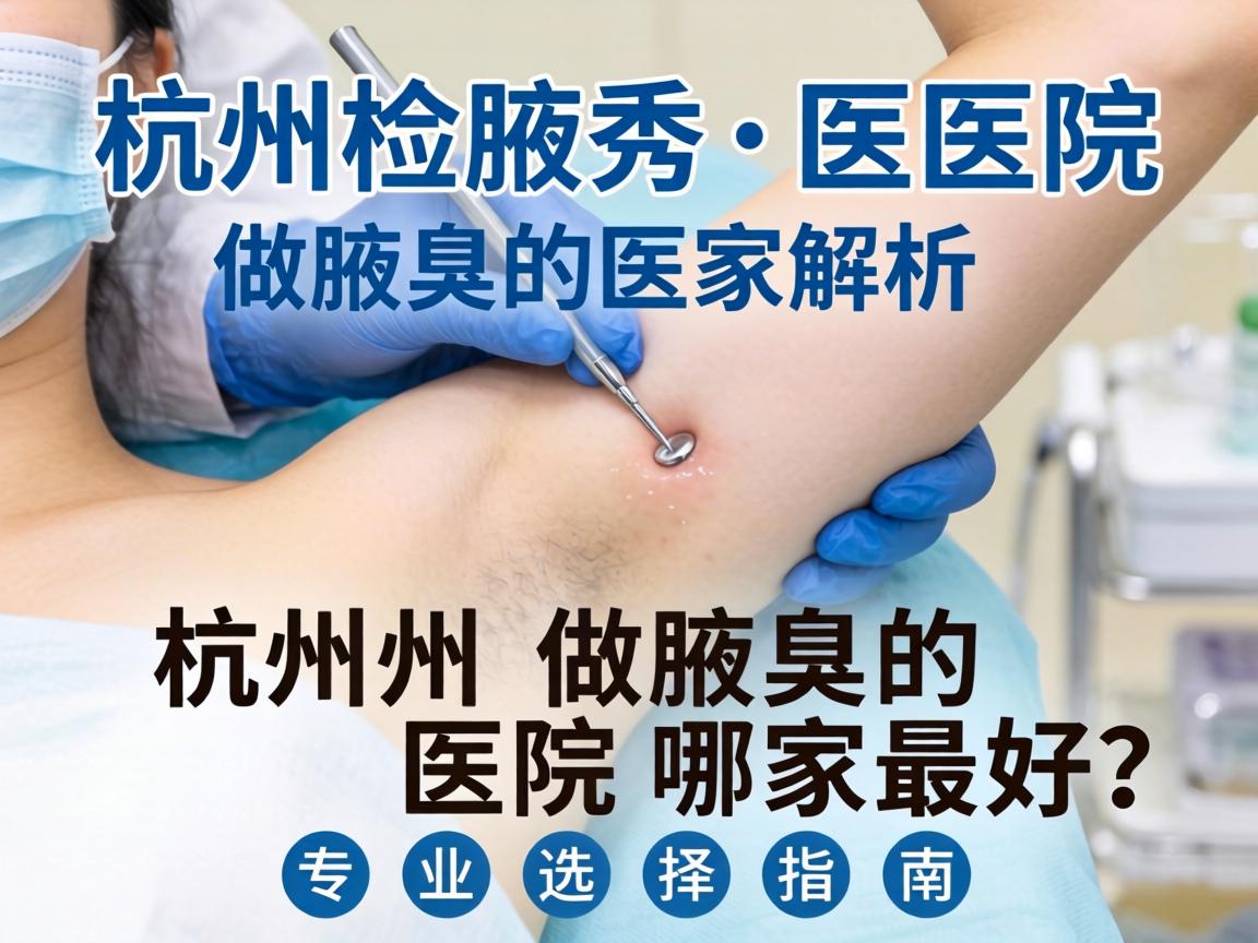 杭州腋秀医院解析，杭州做腋臭的医院哪家最好？专业选择指南