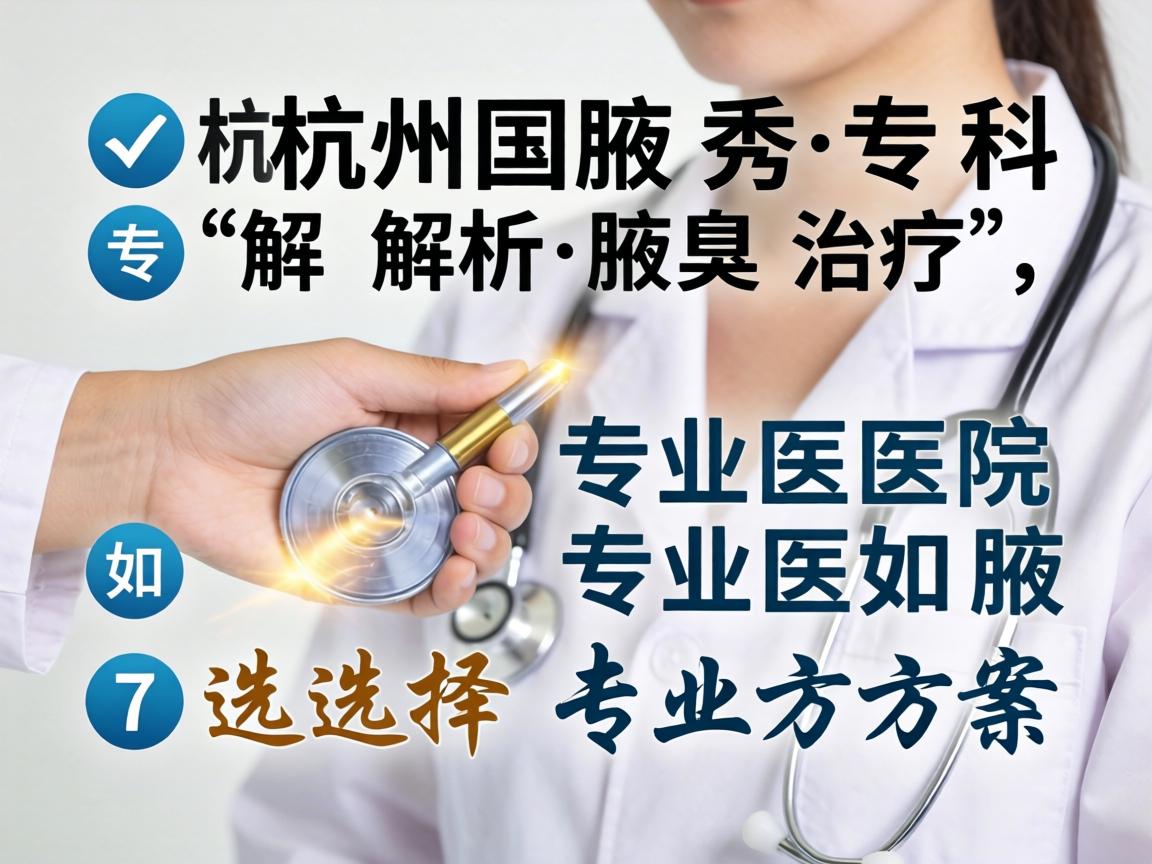 杭州腋秀专科解析腋臭治疗，专业医院如何选择专业方案