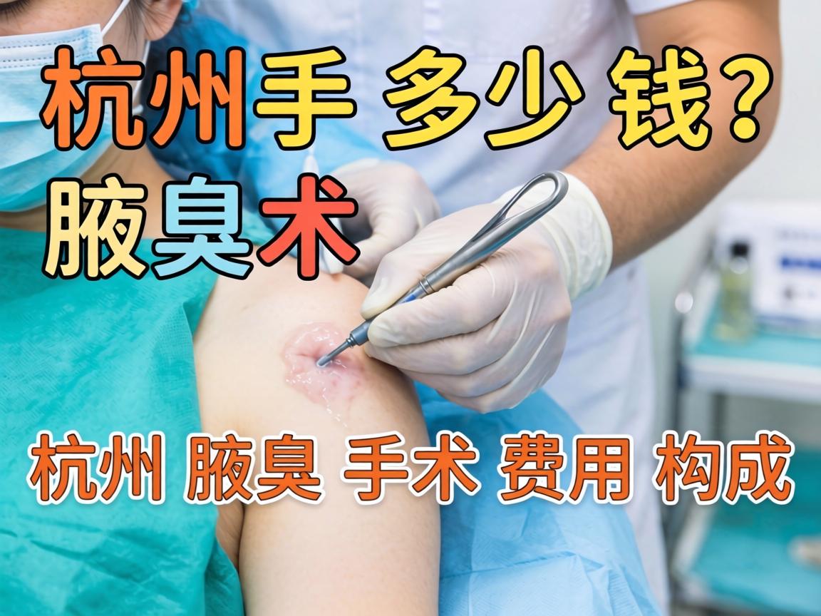 杭州腋臭手术多少钱？详解杭州腋臭手术费用构成