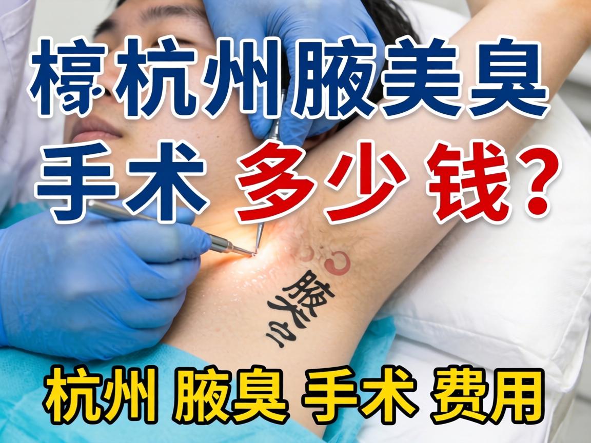 杭州腋臭手术多少钱？详解杭州腋臭手术费用