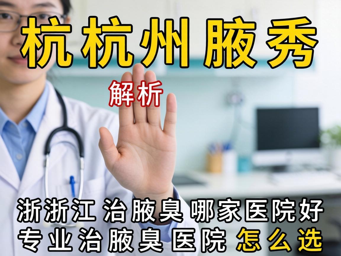 杭州腋秀解析，在浙江治腋臭哪家医院好，专业治腋臭医院怎么选
