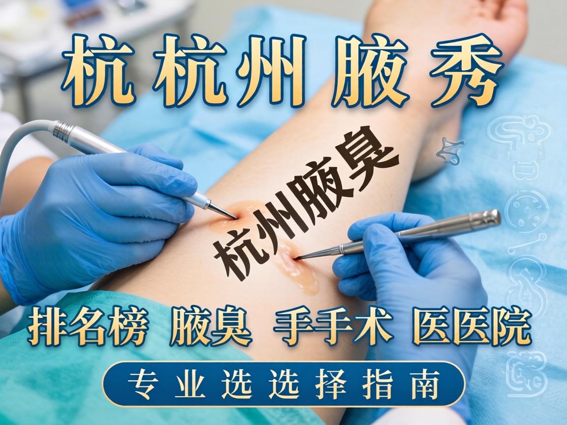 杭州腋秀解析，杭州腋臭手术医院排名榜与专业选择指南