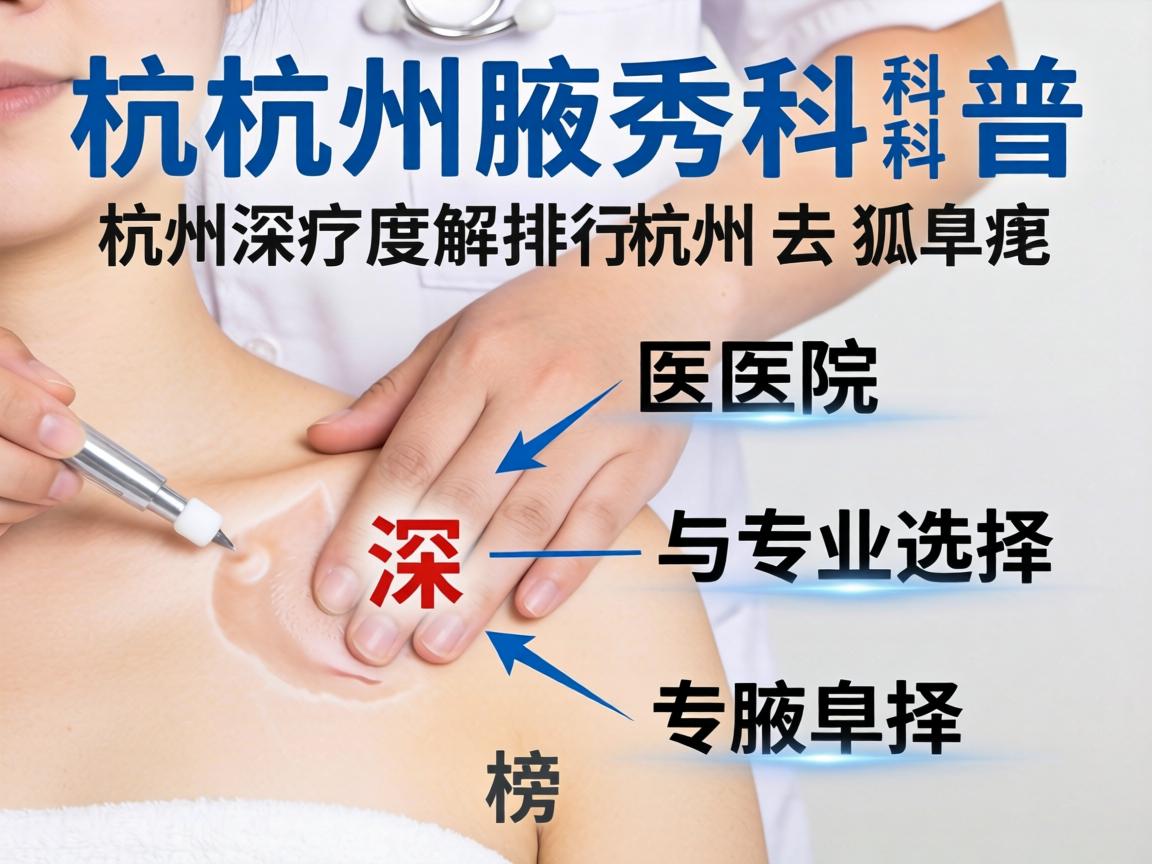 杭州腋秀科普，深度解析杭州去狐臭医院排行榜与专业选择