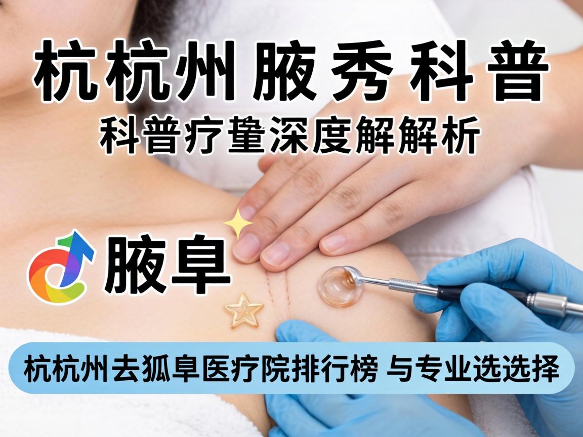 杭州腋秀科普，深度解析杭州去狐臭医院排行榜与专业选择