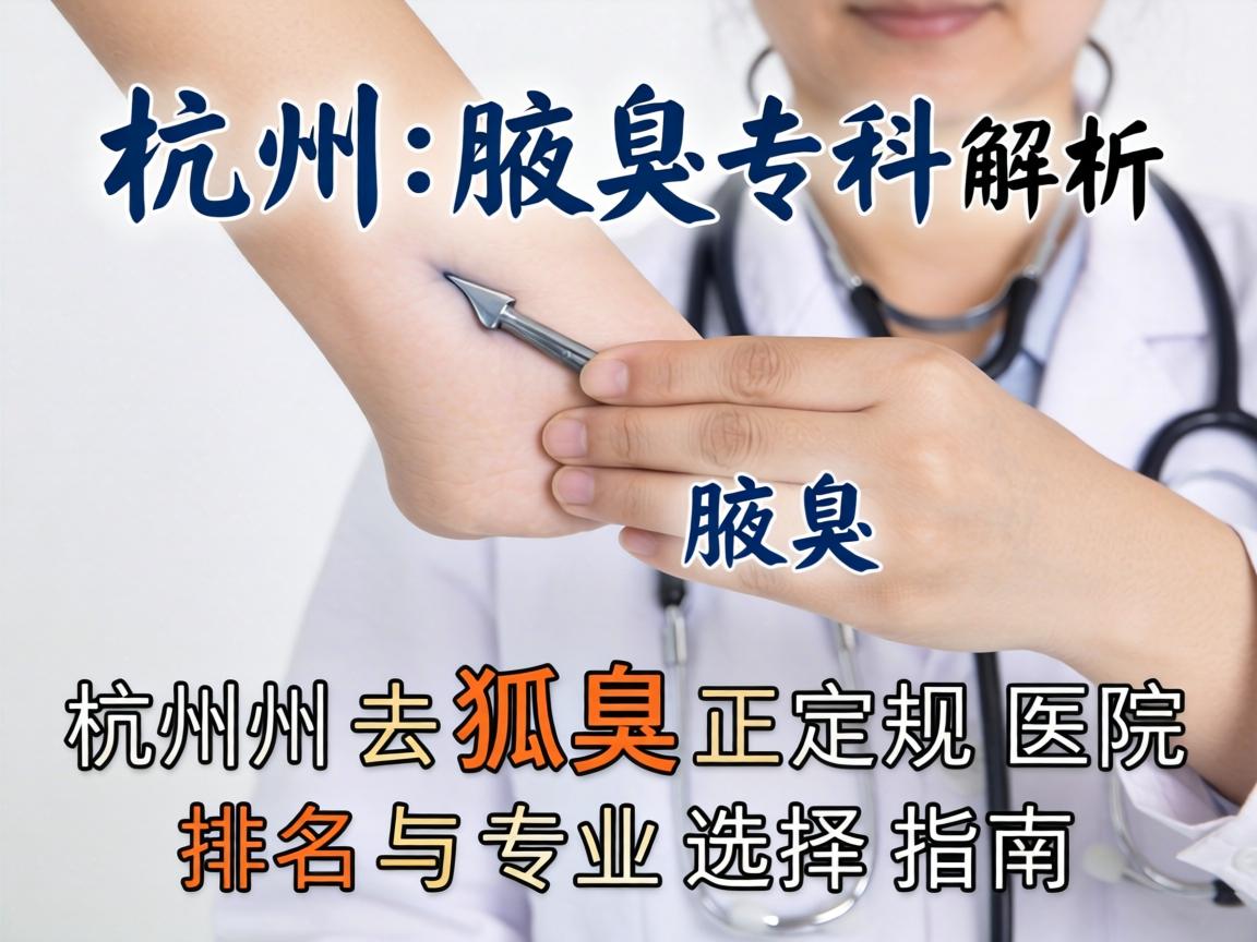 杭州腋臭专科解析，杭州去狐臭正规医院排名与专业选择指南