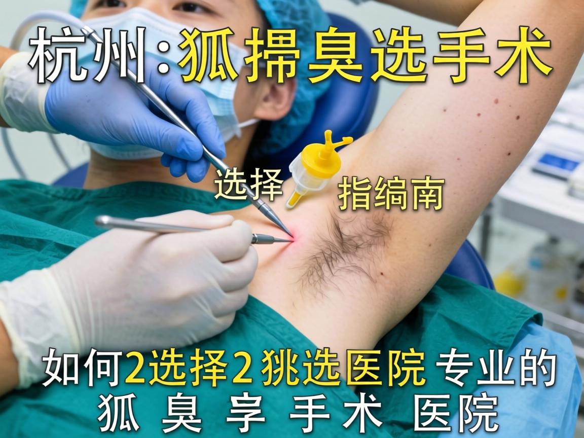 杭州狐臭手术医院选择指南，如何挑选专业的狐臭手术医院