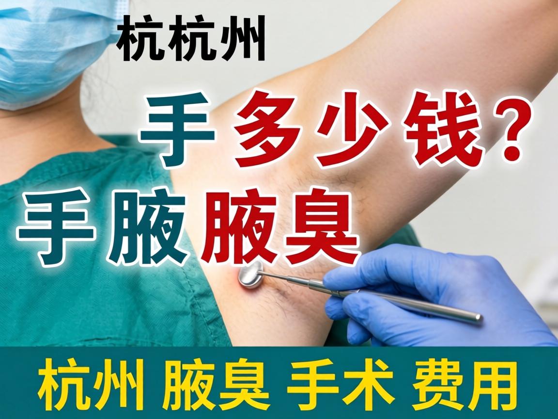 杭州腋臭手术多少钱？详解杭州腋臭手术费用