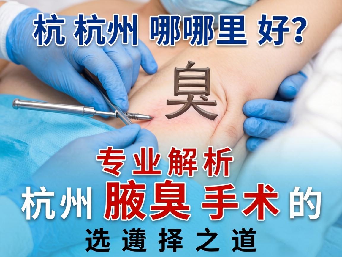 杭州腋臭手术哪里好？专业解析杭州腋臭手术的选择之道