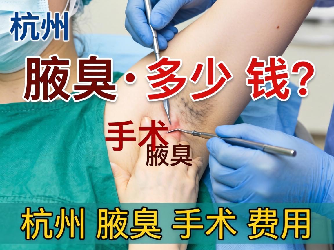 杭州腋臭手术多少钱？详解杭州腋臭手术费用
