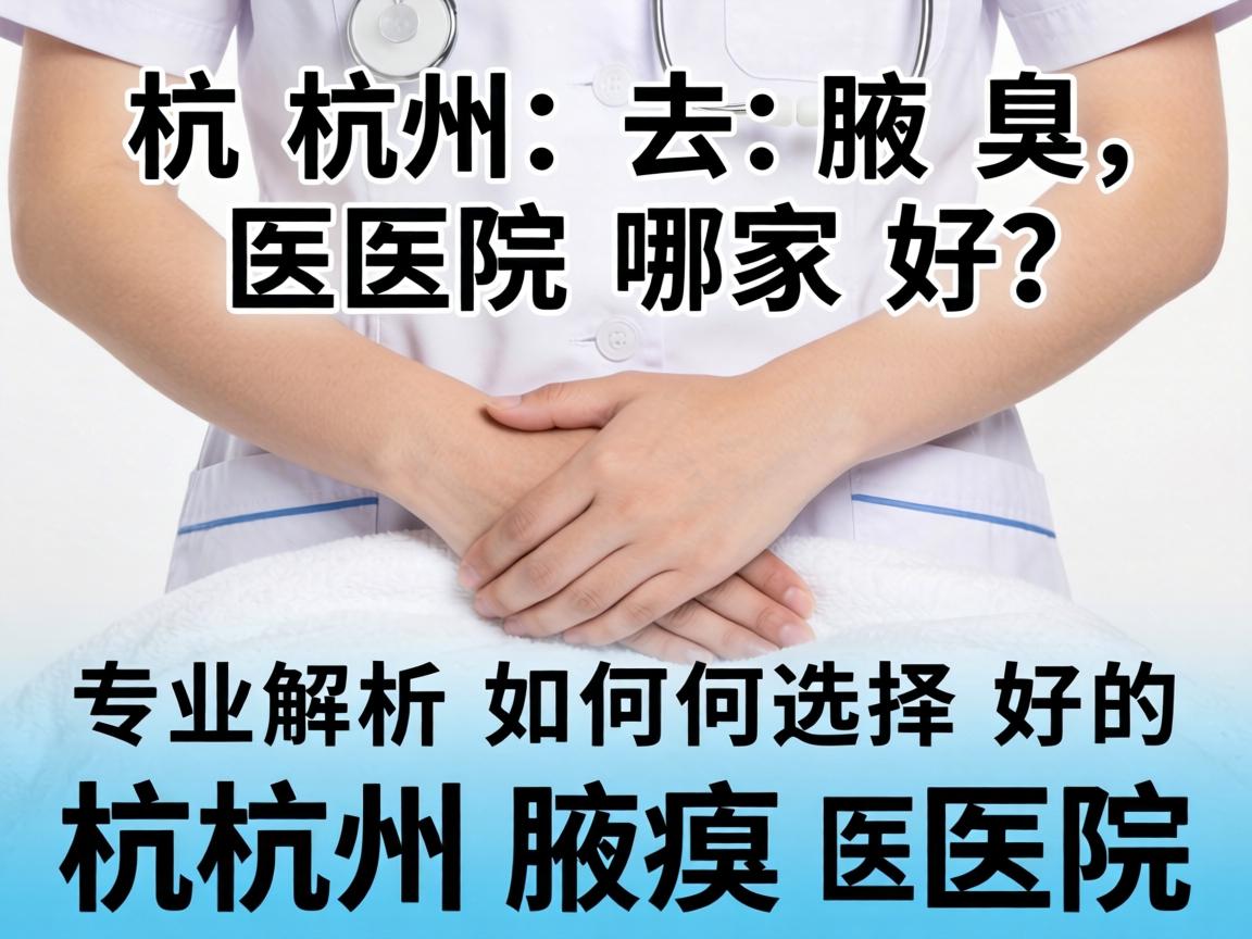 杭州去腋臭医院哪家好？专业解析如何选择好的杭州腋臭医院