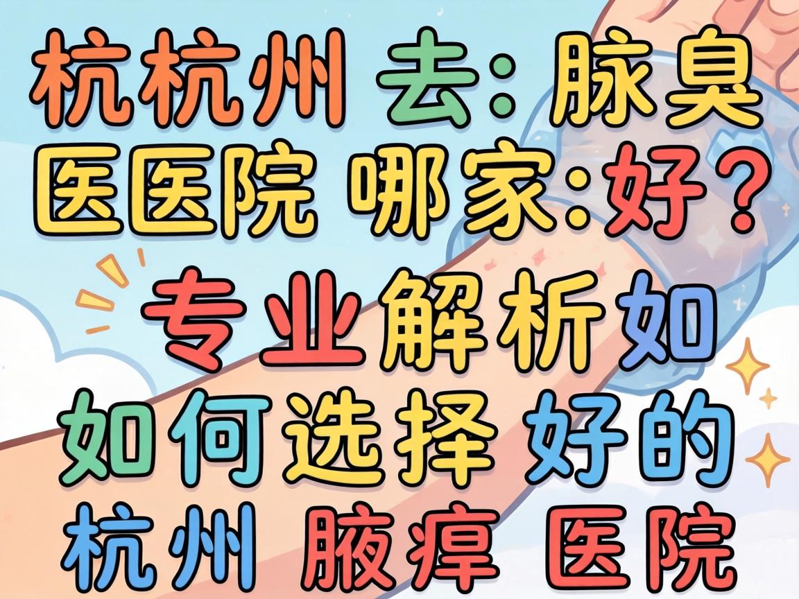杭州去腋臭医院哪家好？专业解析如何选择好的杭州腋臭医院
