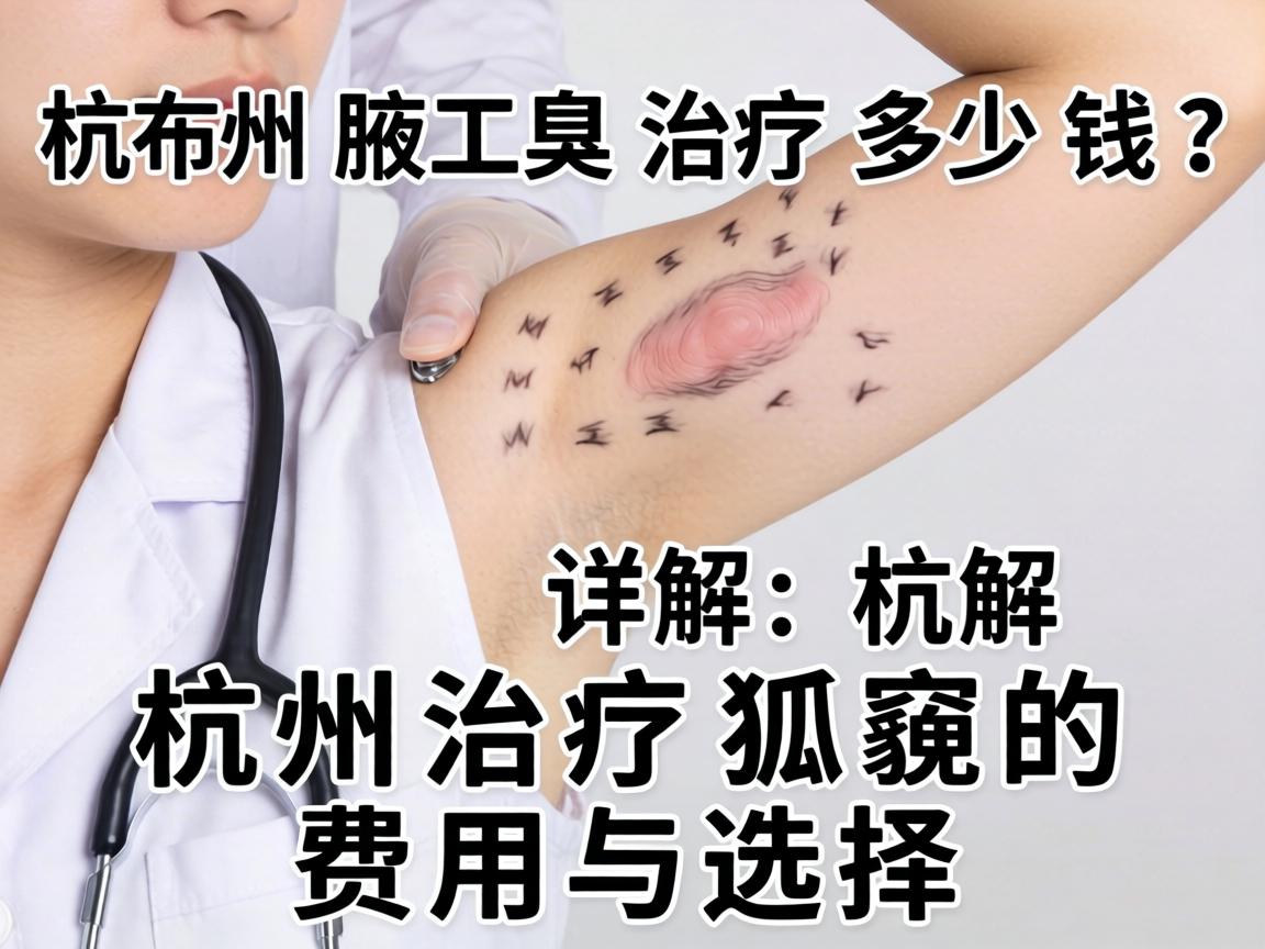 杭州腋臭治疗多少钱？详解杭州治疗狐臭的费用与选择