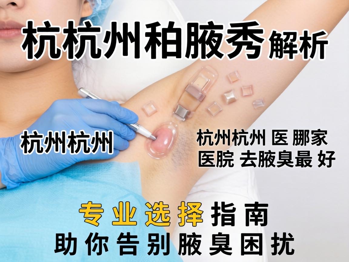 杭州腋秀解析，杭州哪家医院去腋臭最好，专业选择指南助你告别腋臭困扰