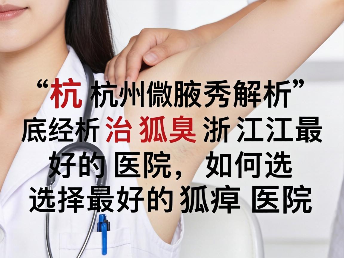 杭州腋秀解析，治狐臭浙江最好的医院，如何选择最好的狐臭医院