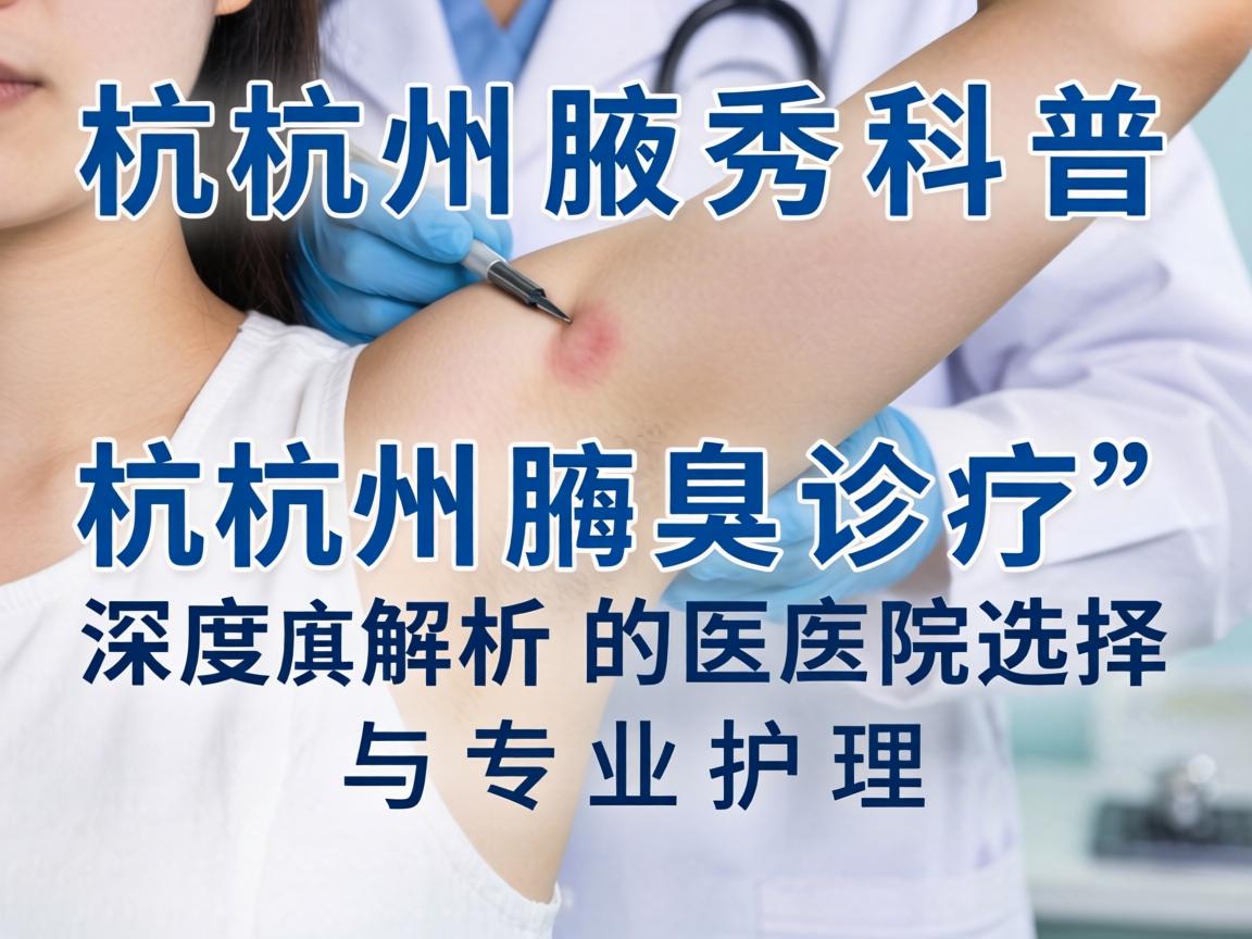杭州腋秀科普，深度解析杭州腋臭诊疗的医院选择与专业护理
