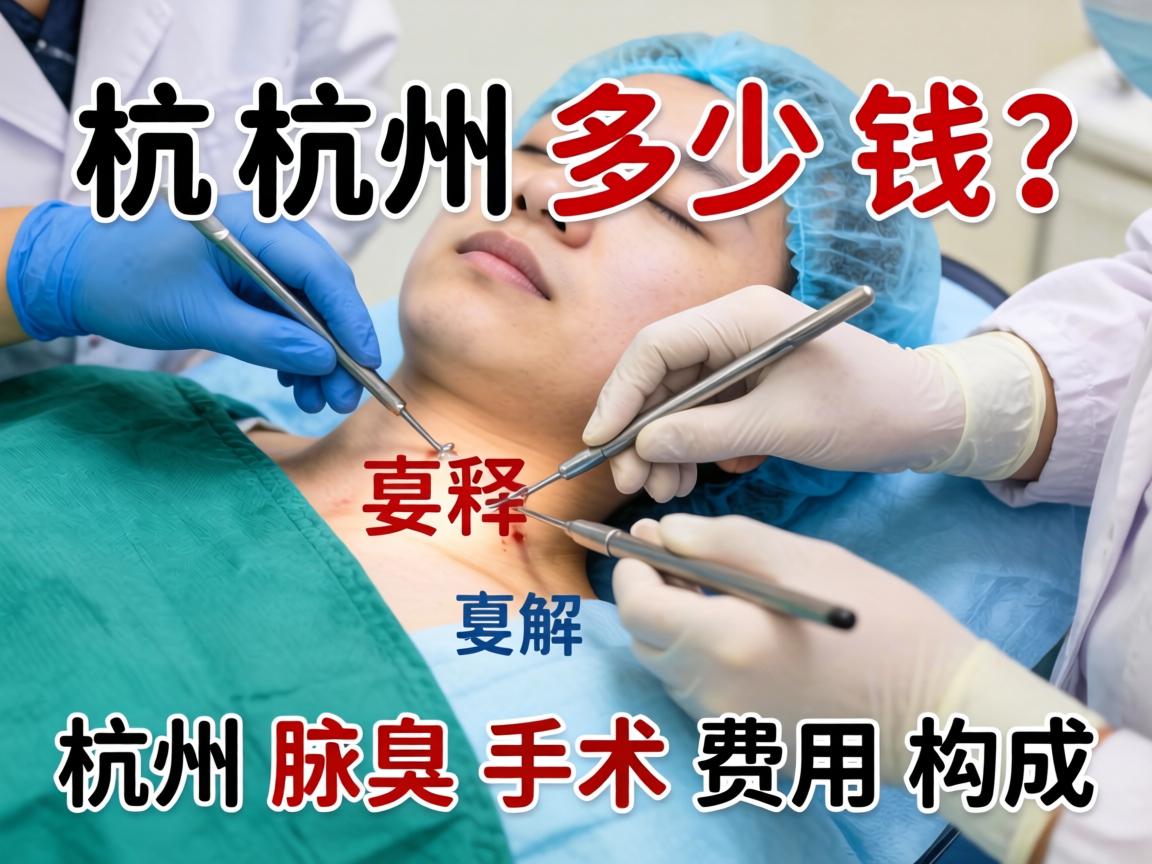 杭州腋臭手术多少钱？详解杭州腋臭手术费用构成