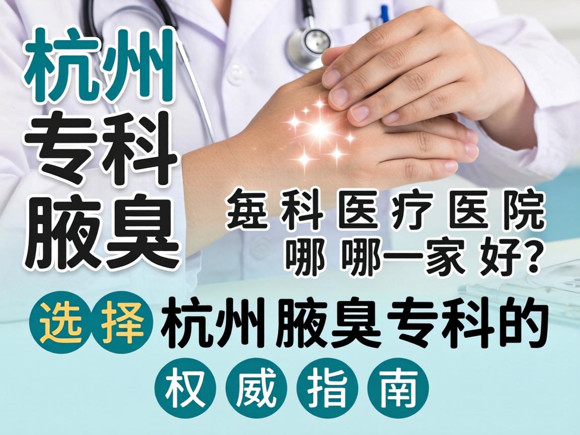 杭州腋臭专科医院哪家好？选择杭州腋臭专科的权威指南