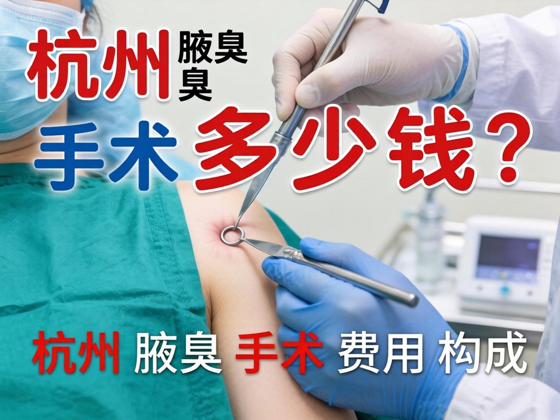 杭州腋臭手术多少钱？详解杭州腋臭手术费用构成