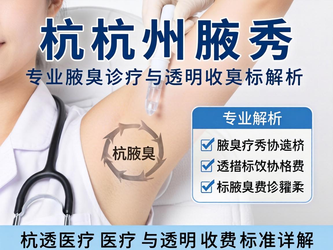 杭州腋秀解析,专业腋臭诊疗与透明收费标准详解 杭州腋秀解析,专业腋臭诊疗与透明收费标准详解