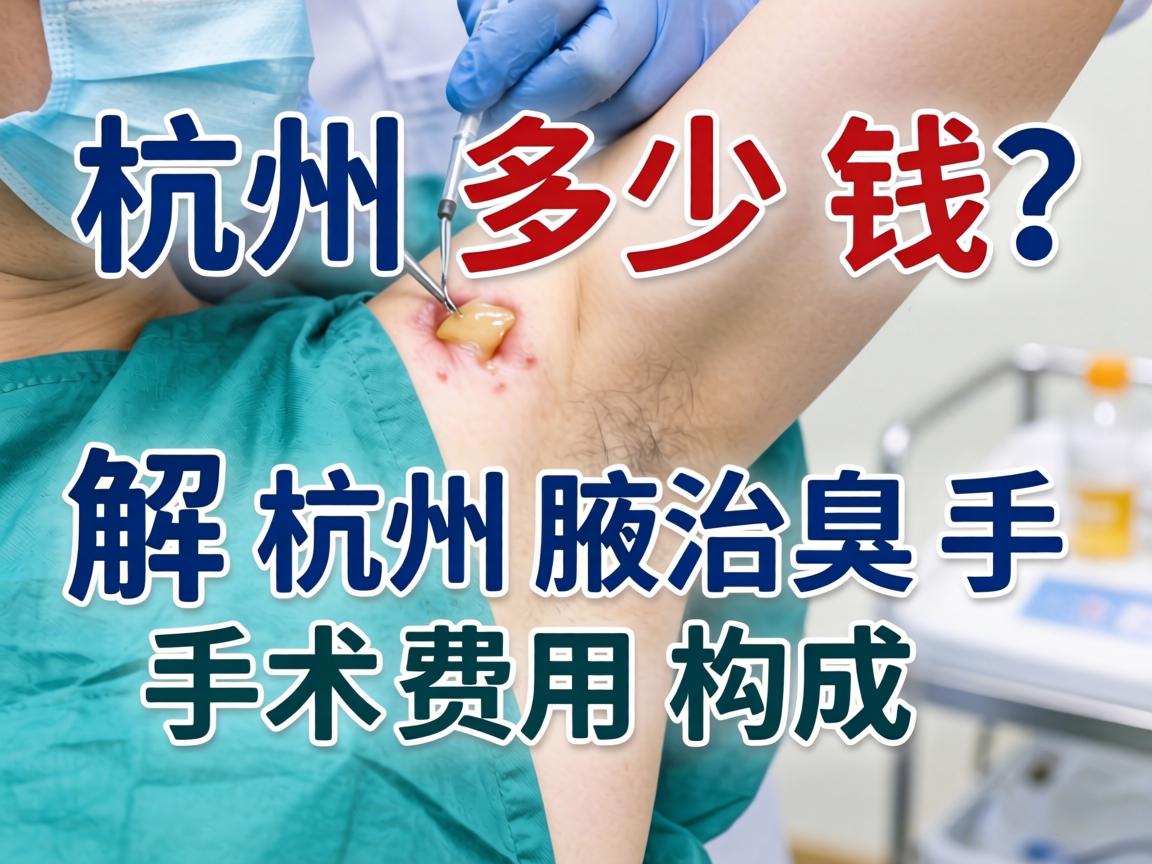 杭州腋臭手术多少钱？详解杭州腋臭手术费用构成