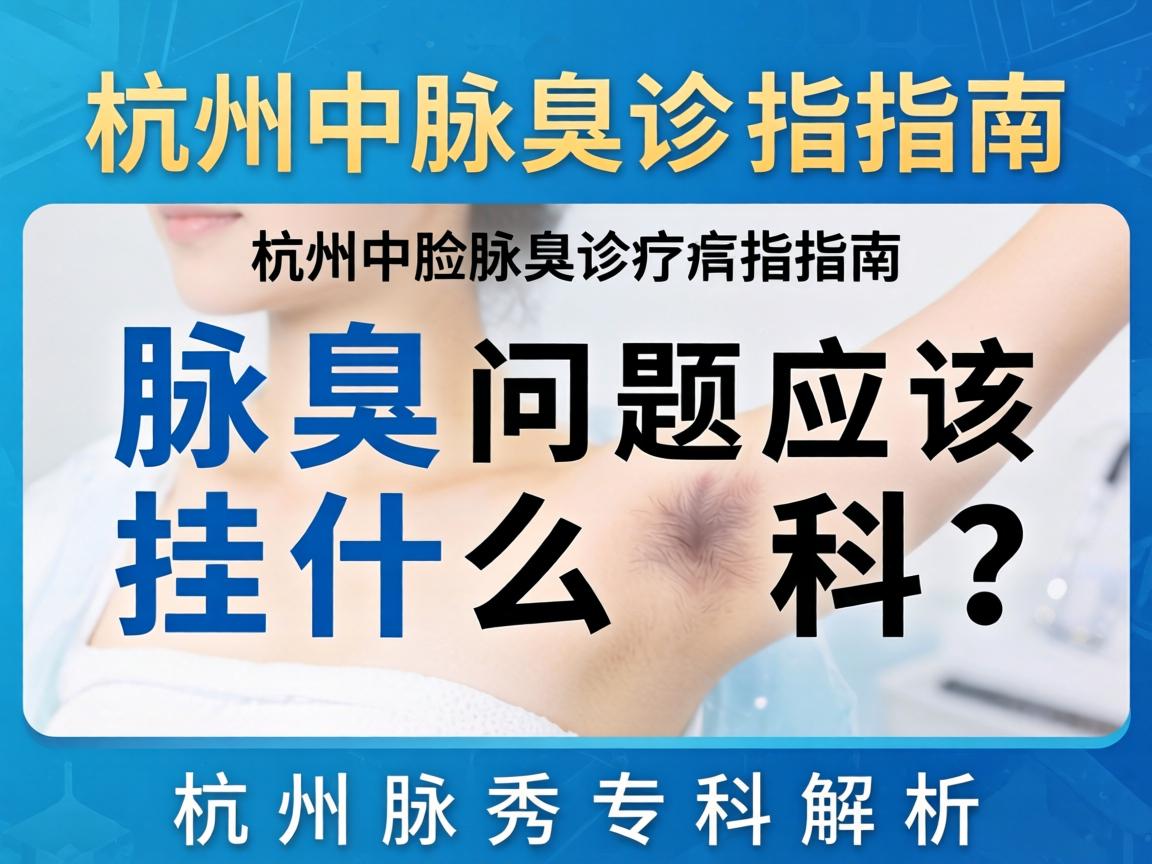 杭州腋臭诊疗指南，腋臭问题应该挂什么科？杭州腋秀专科解析