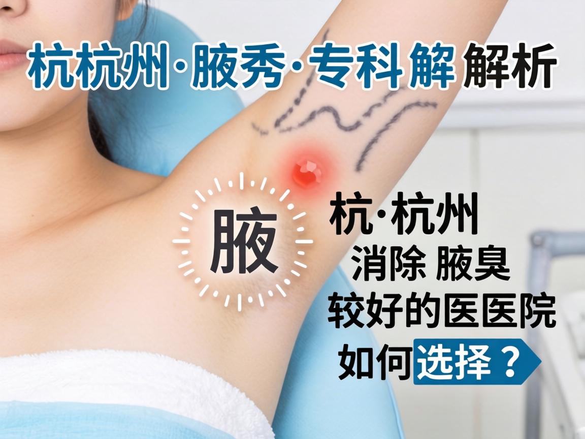 杭州腋秀专科解析，杭州消除腋臭较好的医院如何选择？
