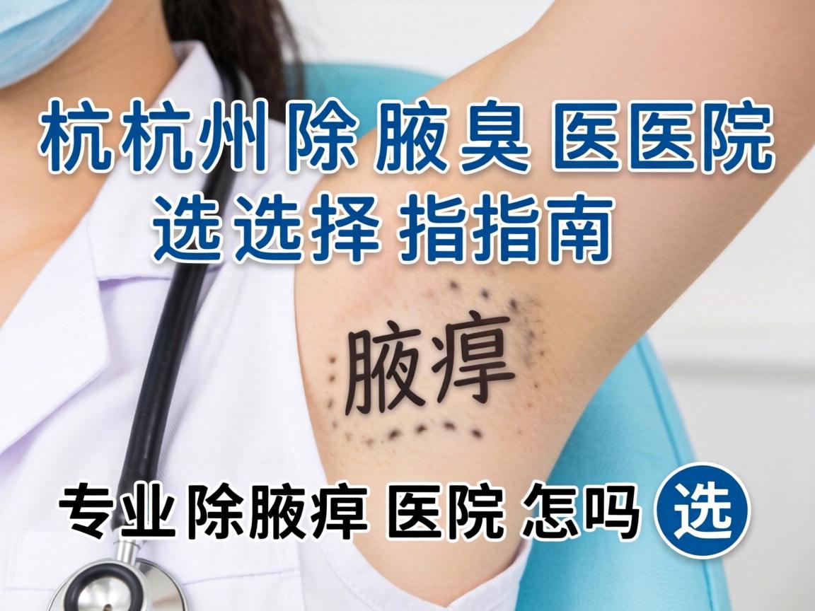 杭州除腋臭医院选择指南，专业除腋臭医院怎么选