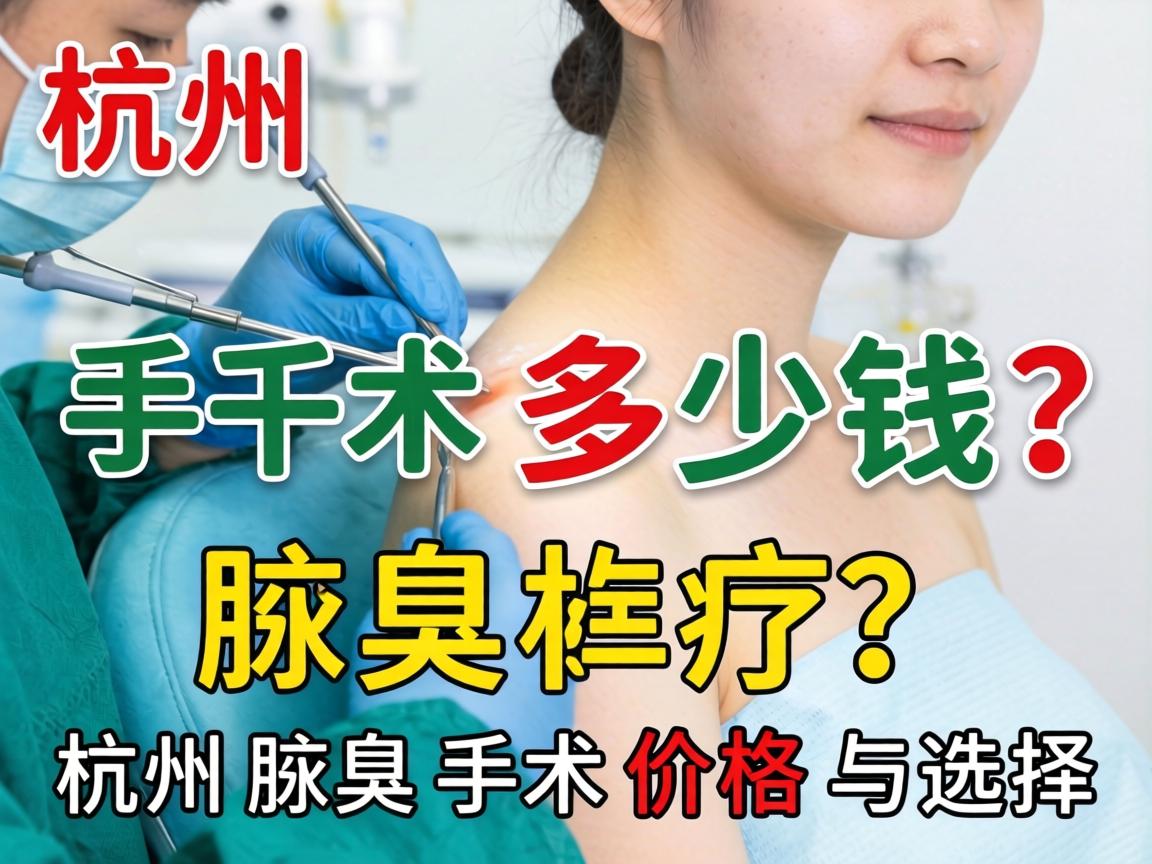 杭州腋臭手术多少钱？详解杭州腋臭手术价格与选择