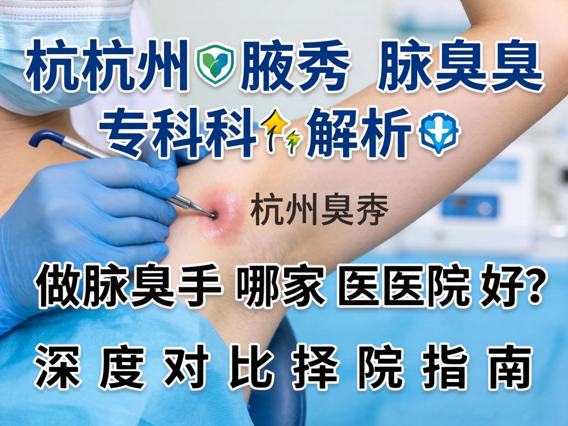 杭州腋秀腋臭专科解析，杭州做腋臭手术哪家医院好？深度对比择院指南