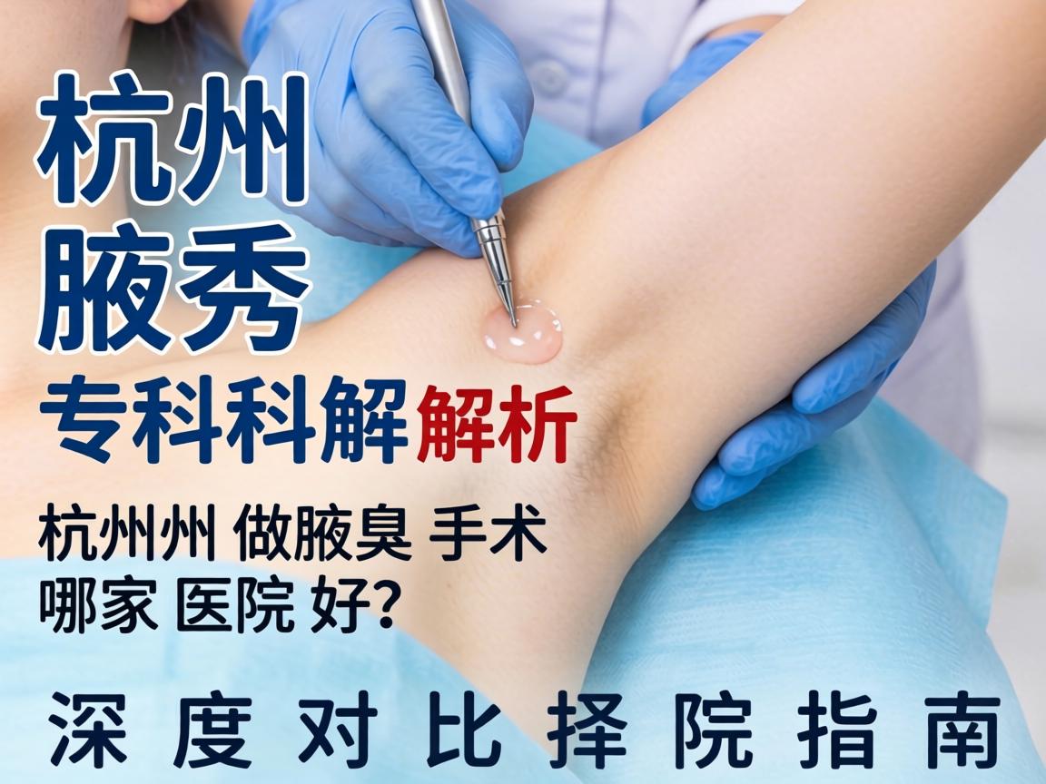 杭州腋秀腋臭专科解析，杭州做腋臭手术哪家医院好？深度对比择院指南