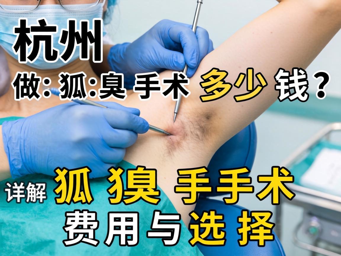 杭州做狐臭手术多少钱？详解狐臭手术费用与选择
