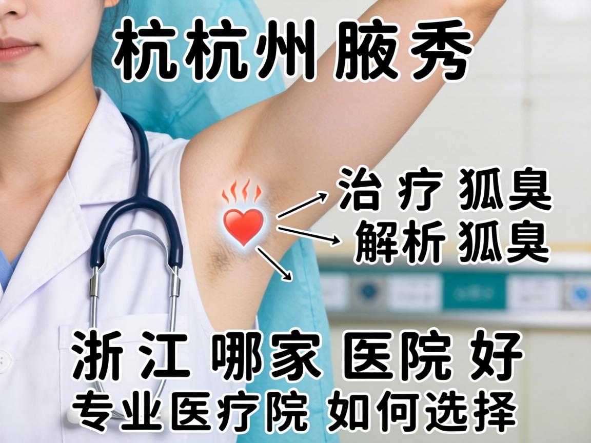 杭州腋秀解析，治疗狐臭浙江哪家医院好，专业医院如何选择