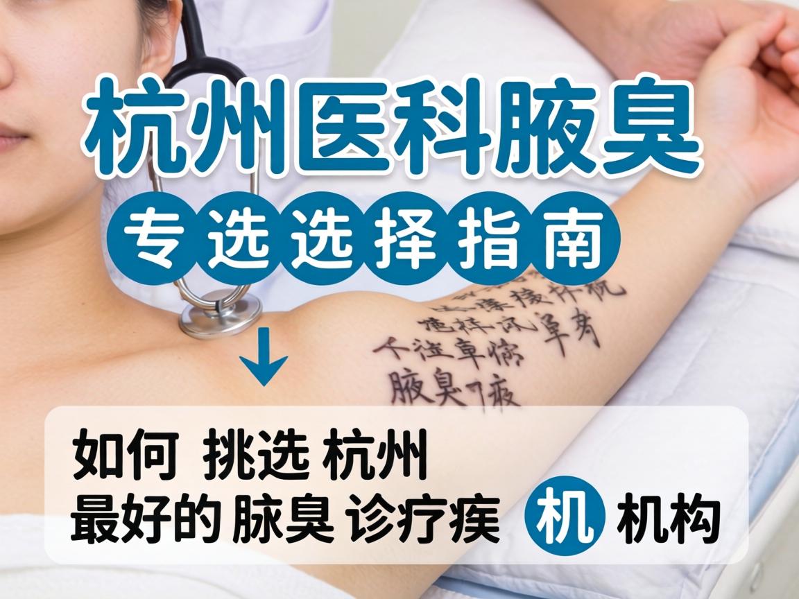 杭州腋臭专科医院选择指南，如何挑选杭州最好的腋臭诊疗机构