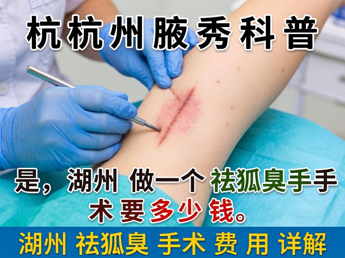 杭州腋秀科普，在湖州做一个祛狐臭手术要多少钱，湖州祛狐臭手术费用详解