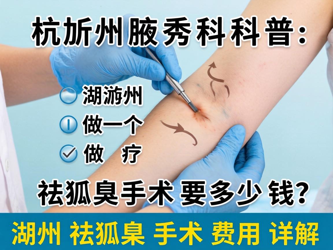 杭州腋秀科普，在湖州做一个祛狐臭手术要多少钱，湖州祛狐臭手术费用详解