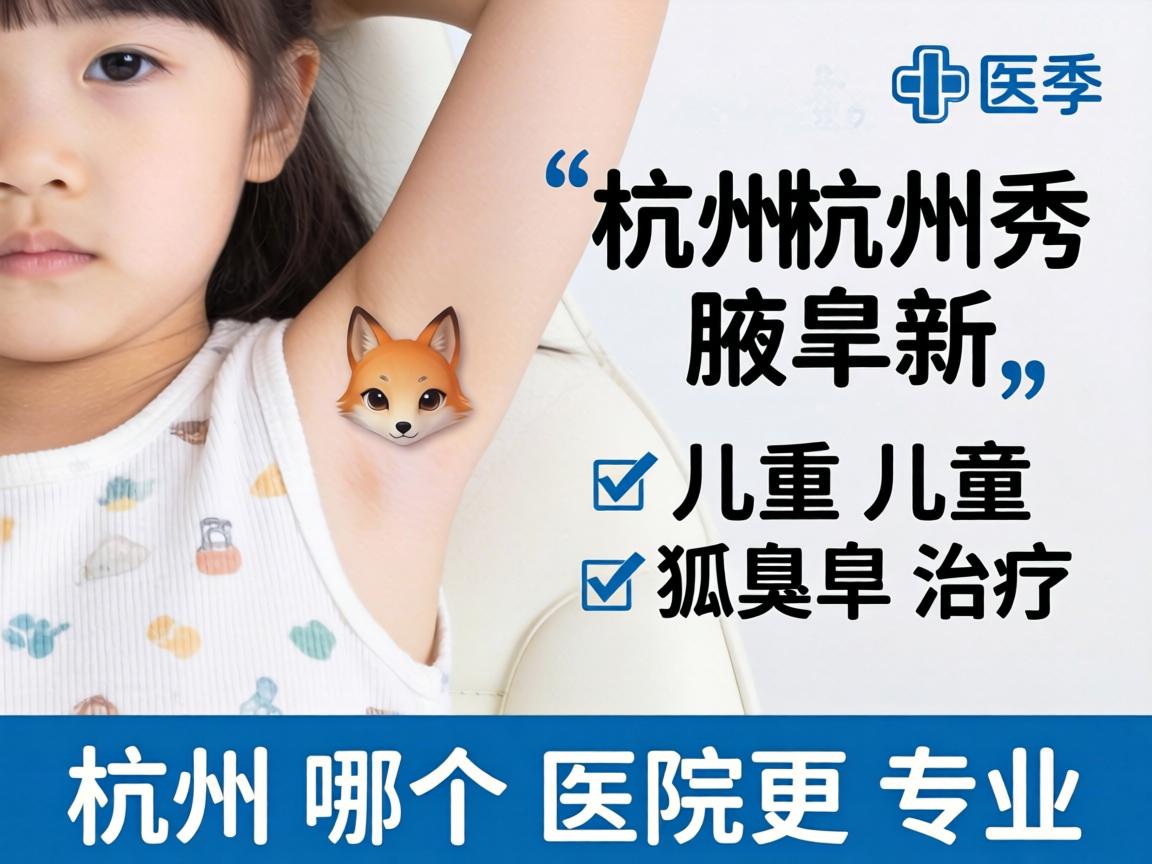 杭州腋秀解析，儿童狐臭治疗，杭州哪个医院更专业？