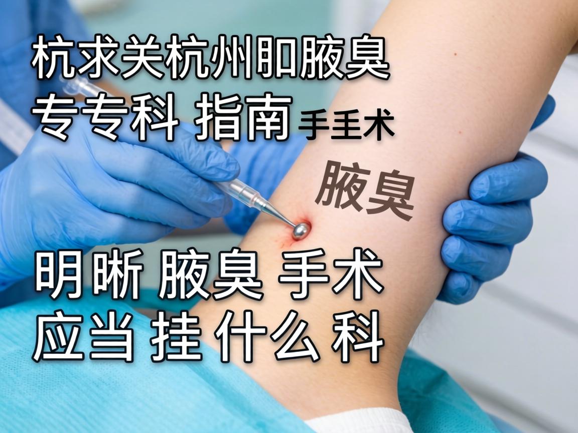 杭州腋臭手术专科指南,明晰腋臭手术应当挂什么科 杭州腋臭手术专科指南,明晰腋臭手术应当挂什么科