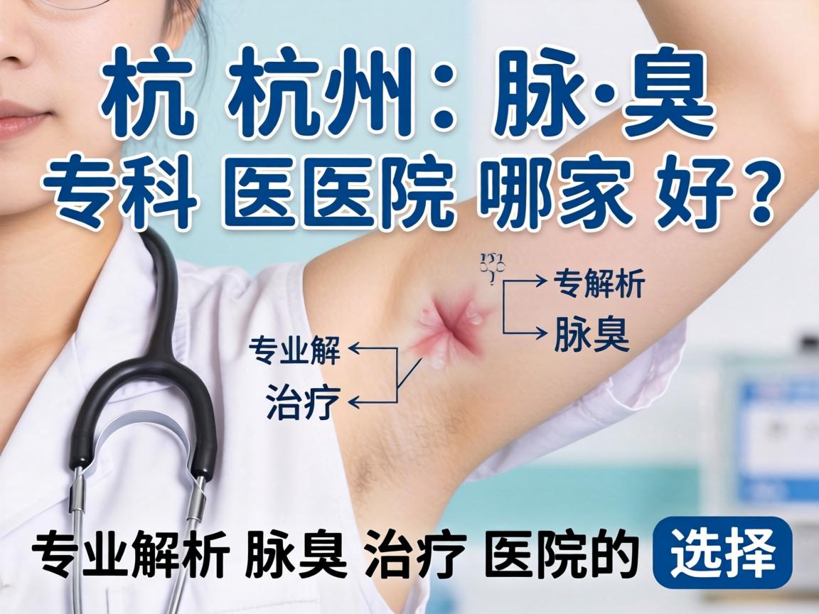 杭州腋臭专科医院哪家好？专业解析腋臭治疗医院的选择