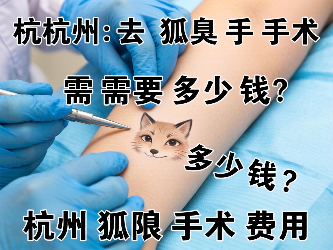 杭州去狐臭手术需要多少钱？详解杭州狐臭手术费用