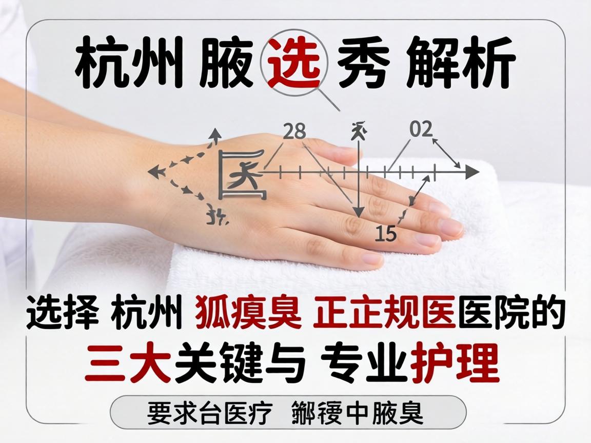 杭州腋秀解析，选择杭州狐臭正规医院的三大关键与专业护理