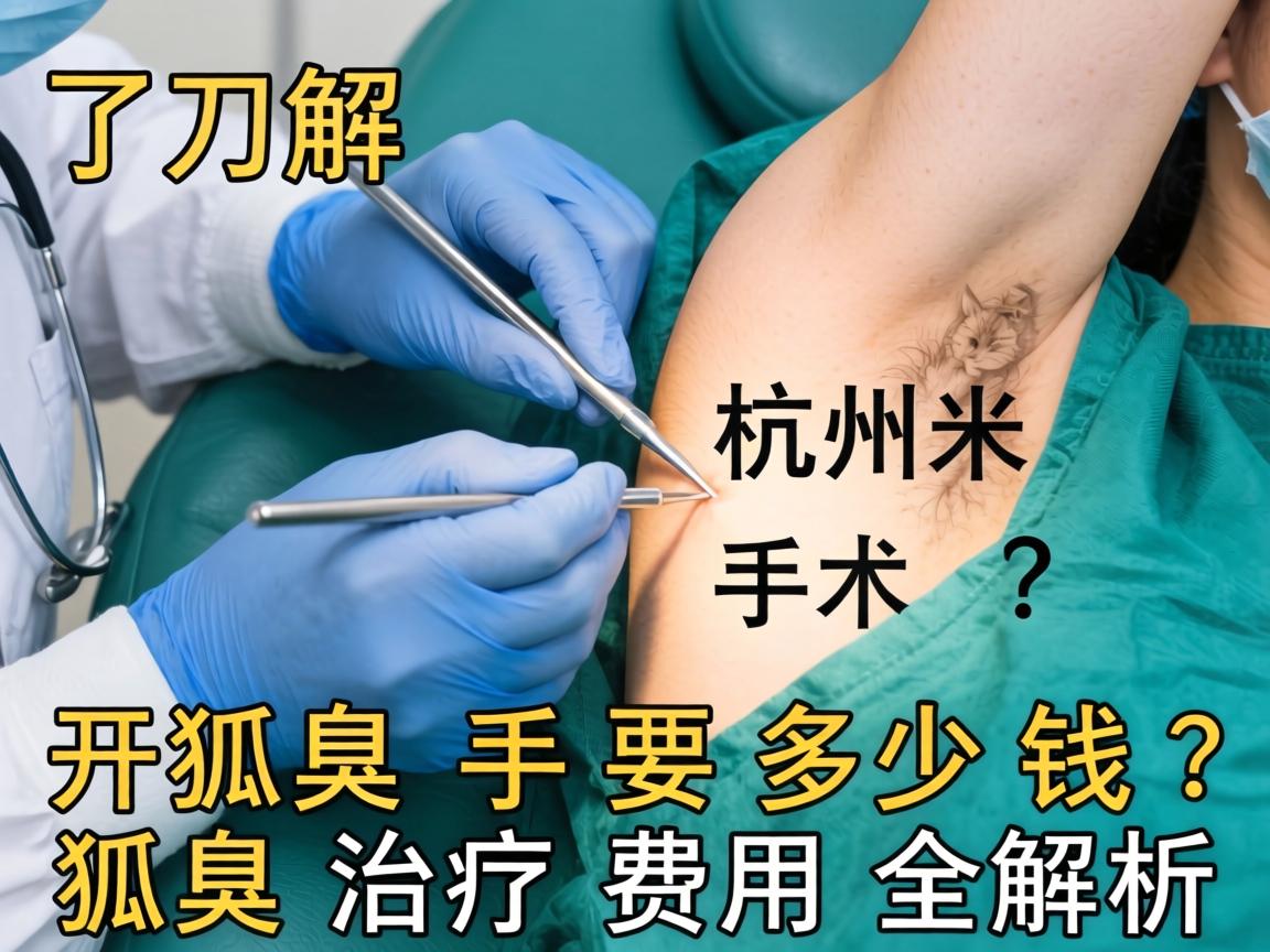 了解杭州开狐臭手术要多少钱？狐臭治疗费用全解析